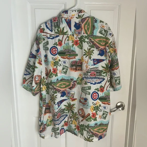 Reyn Spooner Chicago Cubs Hawaiian Shirt Men XXL All Over Print MLB Aloha (0313) - Picture 6 of 6